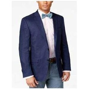 Claiborne Navy Blue Wool Blend Suit Jacket Blazer Sports Coat Two Button Men 40L